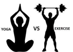 major difference between yoga and exercise